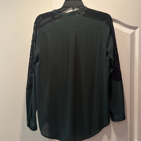 the kooples top fcc1279 size XS dark green with black lace - Picture 5 of 9